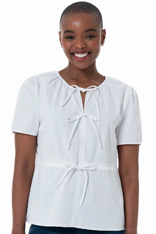 Weekend Discounts to Snag Front Tie Praire Top _ 152236 _ Optic White