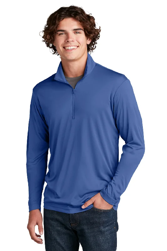 Sport-Tek Mens Competitor Moisture Wicking 1/4 Zip Sweatshirt - Royal Blue