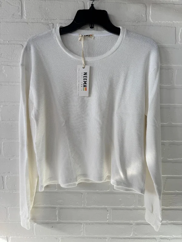 Now or Never Top Long Sleeve Basic By Neema In Cream, Size: M