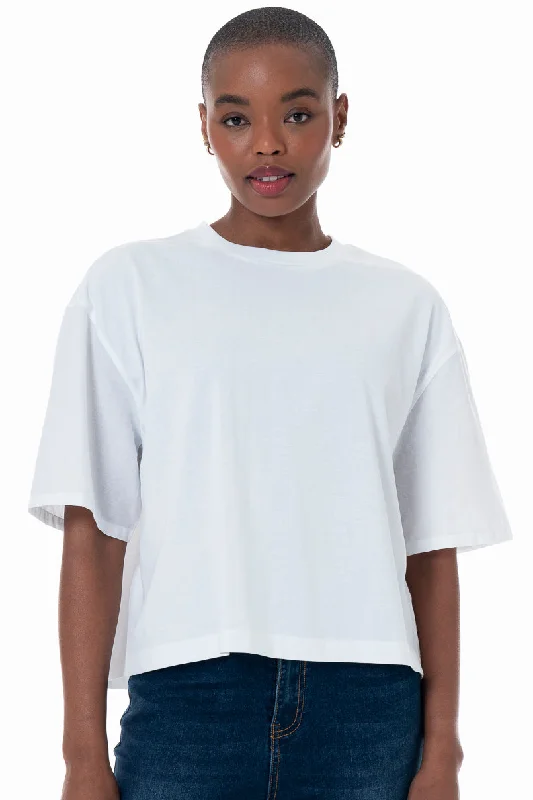 Online Exclusive Poplin T-Shirt _ 152273 _ Optic White