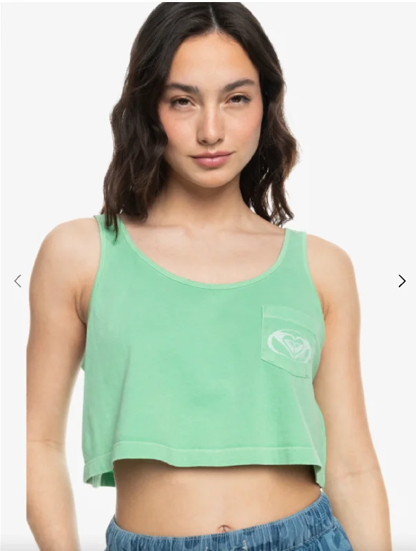 Roxy Crop Summer - Cropped Chest Pocket Vest Top For Women