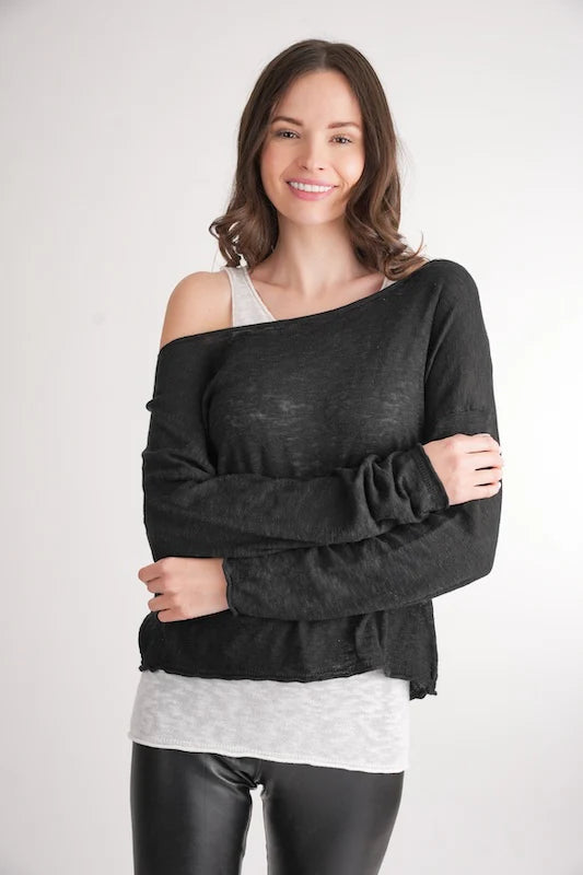 Shop and Save Sunset Tank Shirt - White Black