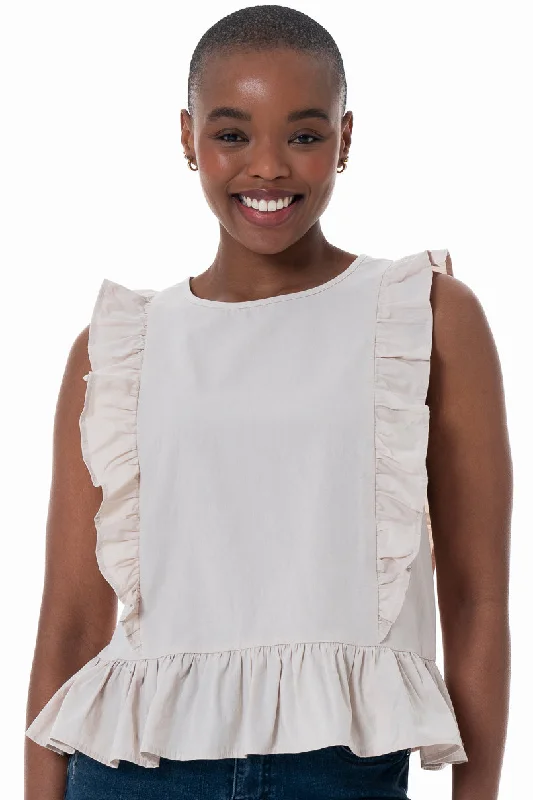Weekend Savings Delight Peplum Top _ 154775 _ Stone