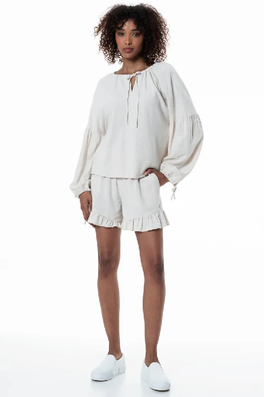 Shop the Weekend Away Peasant Blouse _ 153776 _ Natural