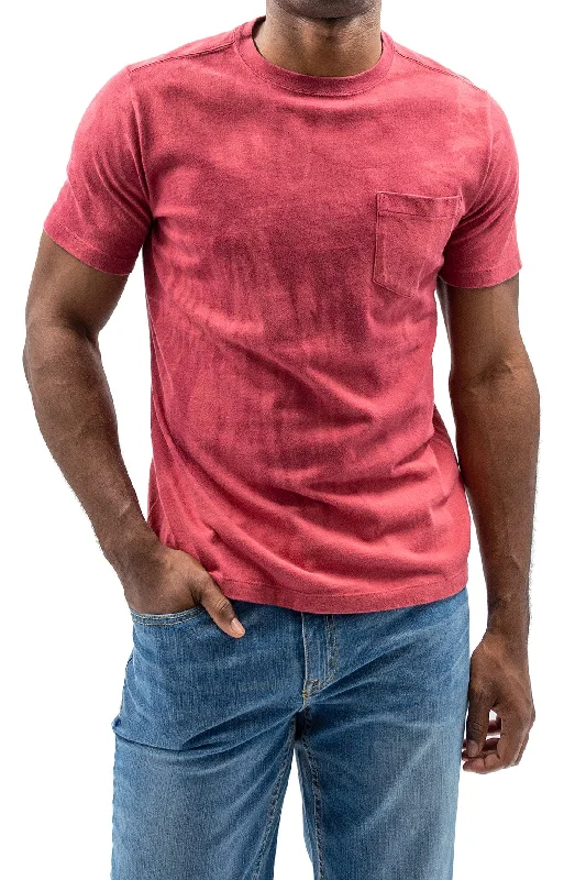 Tie Dye Pocket Tee - Sangria