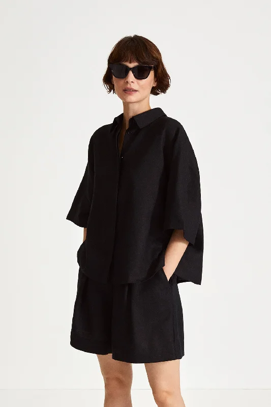 Weekend Special STEFANO SHIRT - BLACK