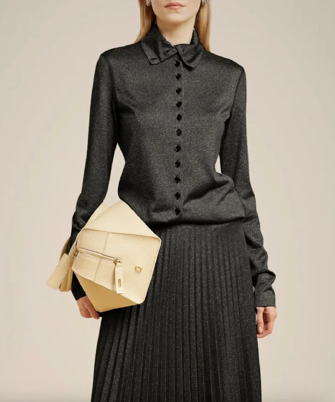 Stock Clearance Lurex Jersey Shirt - Nero