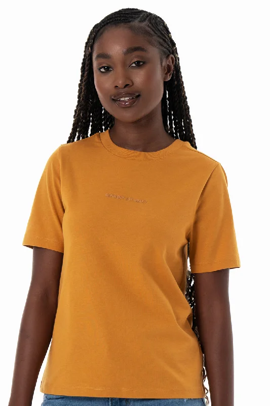 Mega Discount Slim Fit T-Shirt _ 154364 _ Ochre