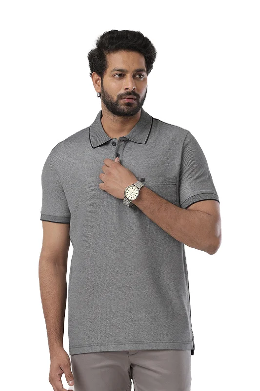 Golf Polo  - Black Gray T-Shirts For Men | Ariser