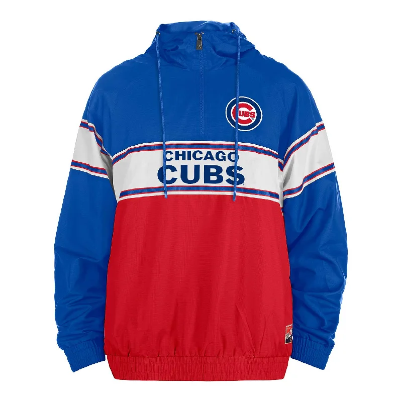 Chicago Cubs Bullseye Tri-Color Hooded Windbreaker