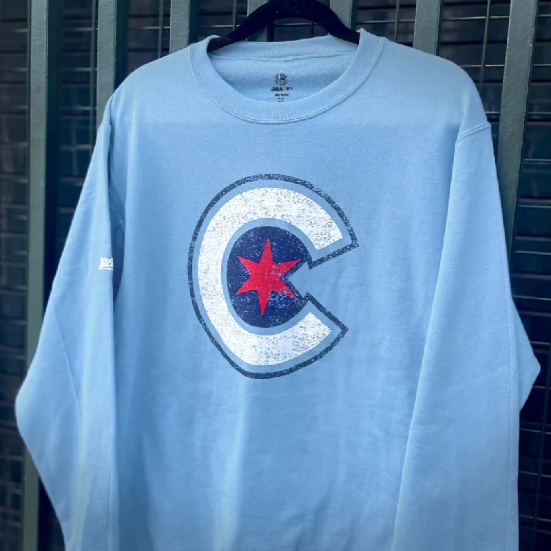 Chicago Cubs City Connect Distressed Crew Sweatshirt