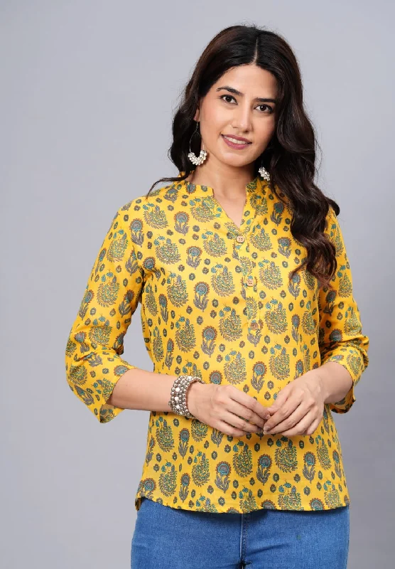 Don't Delay Women Elegant Printed Cotton Top