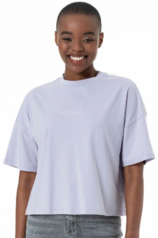 Weekend Shopping Extravaganza Boxy Branded T-Shirt _ 152278 _ Blue