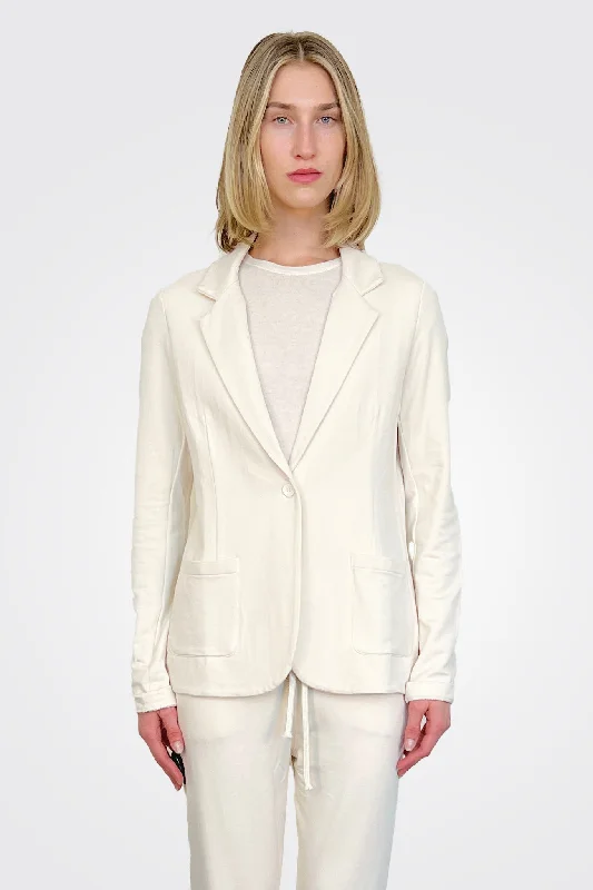 Celebrate the Weekend with Discounts French Touch One Button Blazer - Ivory