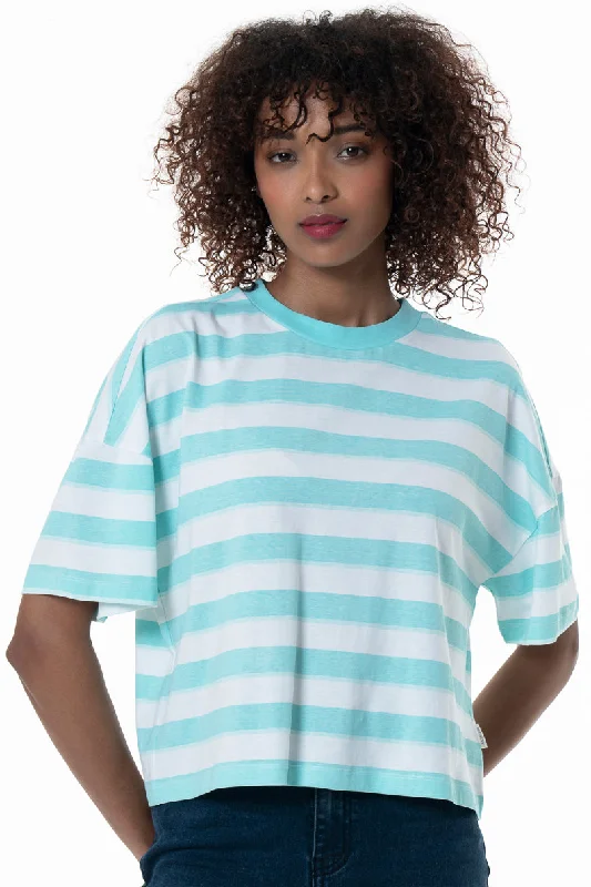 Weekend Deals That Excite Boxy T-Shirt _ 152267 _ Aqua