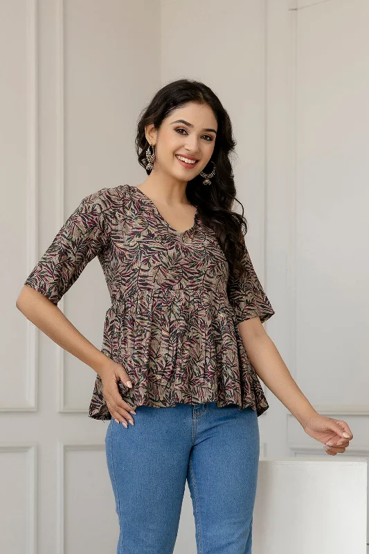 Instant Deal Women Multi Printed Peplum Tunic