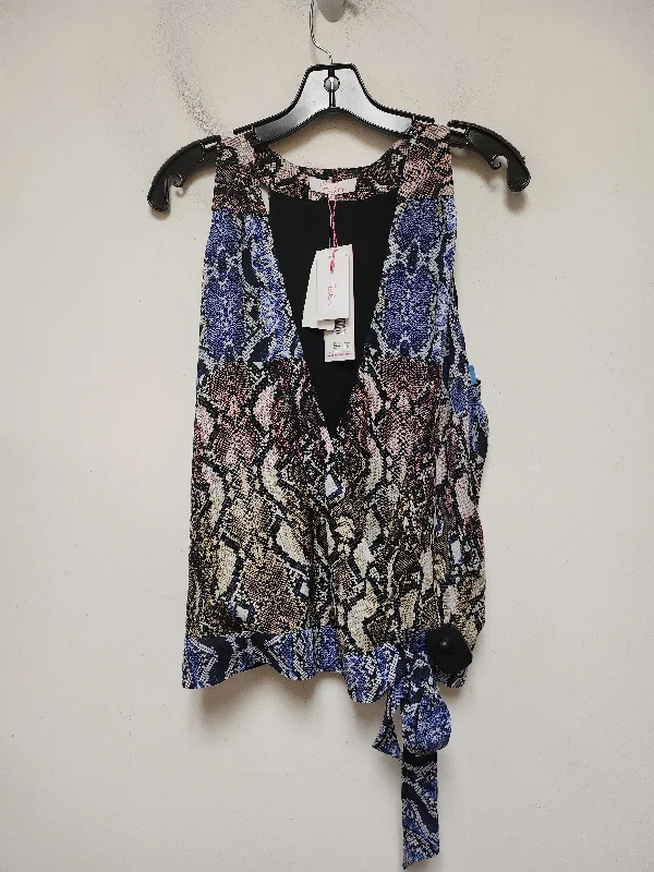 Final Clearance Top Sleeveless By Parker In Snakeskin Print, Size: M