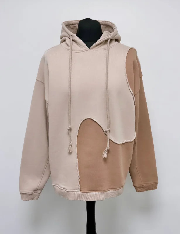 Swirl Heavyweight Hoodie - Taupe / Brown.