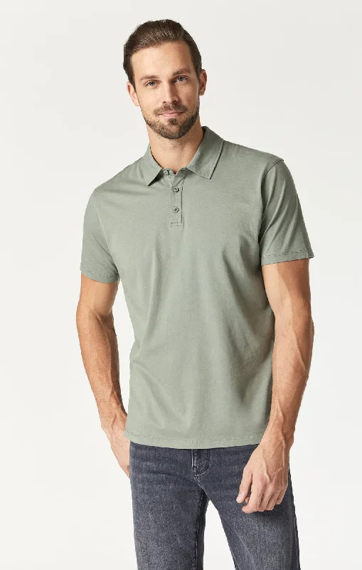 BASIC POLO SHIRT IN AGAVE GREEN