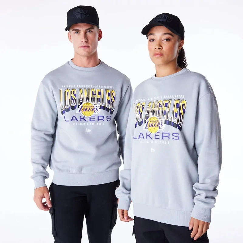 LA Lakers NBA Tech Grey Crew Neck Sweatshirt