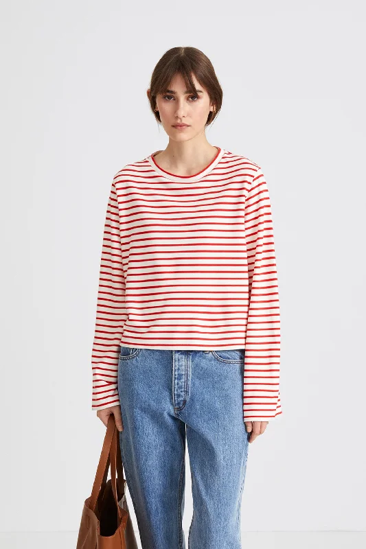 Super Discount JERRY TOP - RED STRIPED