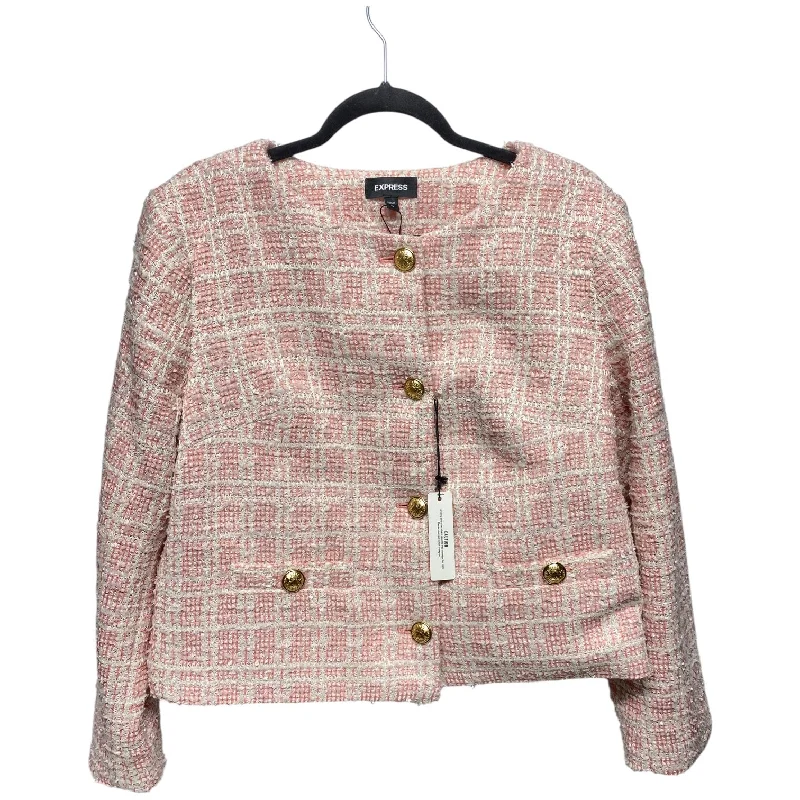 Weekend Deals That Sizzle Blazer By Express In Pink & White, Size: Xl