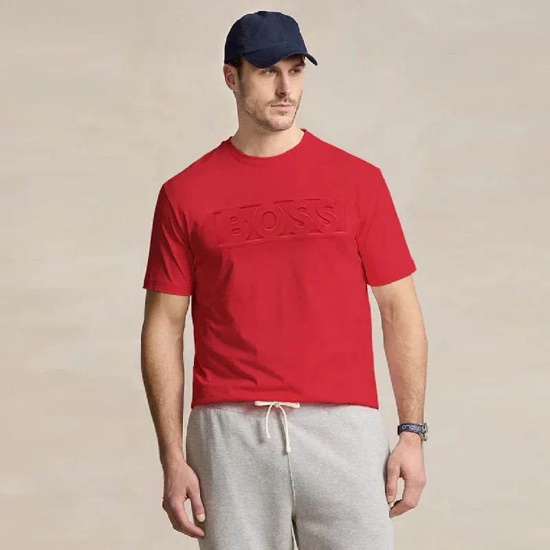 HU - Men 'Red' Boss Embossed Motive Logo T-Shirt HU871