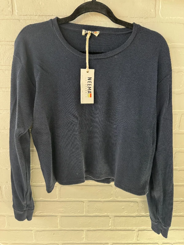 Crazy Deal Top Long Sleeve Basic By Neema In Navy, Size: S