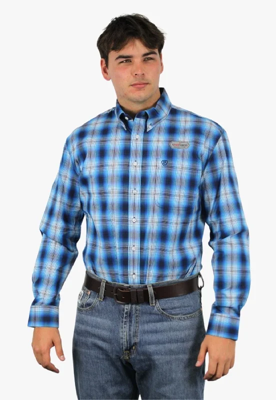 Rock and Roll Mens Plaid Long Sleeve Shirt