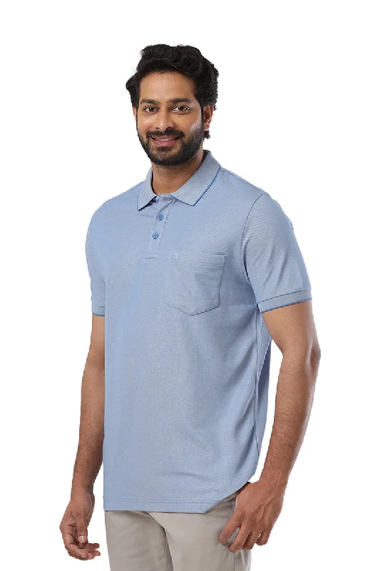 Golf Polo - Light Purple Blue T-Shirts For Men | Ariser