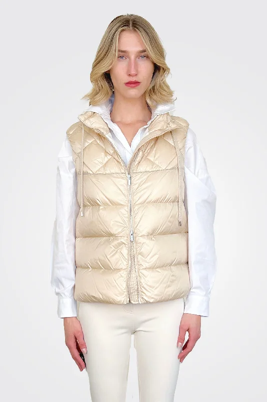 Weekend Savings Extravaganza Nylon Quilted Vest - Gold