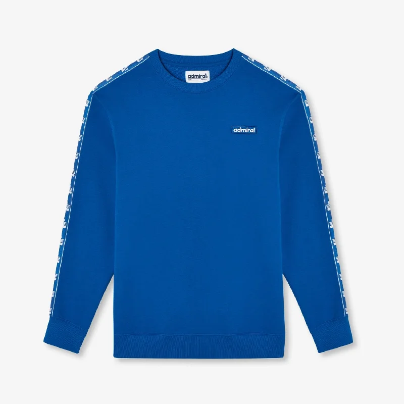 Alton Repeat Tape Sweatshirt - Royal Blue/White