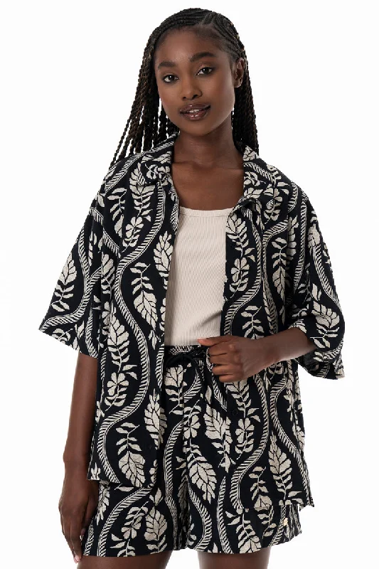 Hurry In Printed Shirt _ 153813 _ Black
