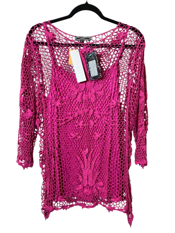 Now or Never Top Long Sleeve By Clothes Mentor In Pink, Size: Xl
