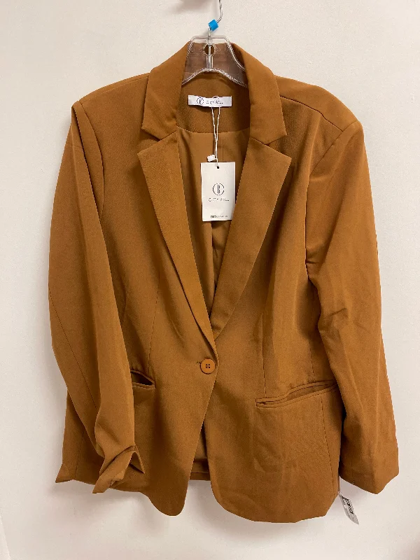 Weekend Bargains Galore Blazer By Clothes Mentor In Tan, Size: Xl