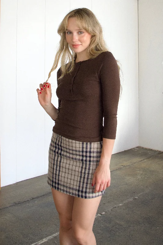Weekend Deals That Please SCG MADE| Jamie 3/4 sleeves henley top
