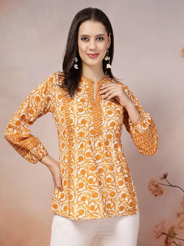 Weekend Savings Spectacular Floral Printed Cotton Top
