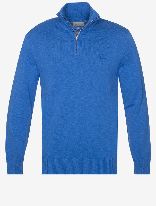 Cotton Flamme Half Zip Rich Blue