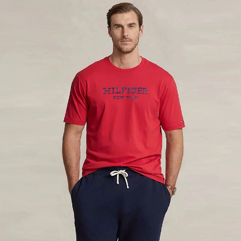 TM - Men 'Red' Hilfiger New York Embroidered Logo T-Shirt TM771