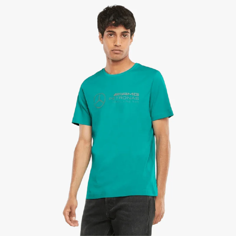 Puma Mens Mapf1 Logo Spectra Short Sleeve Tee Green