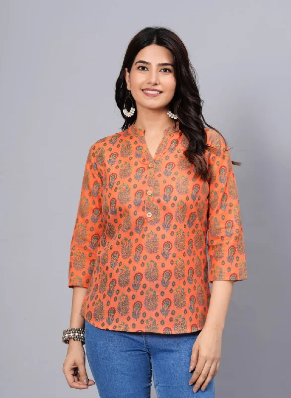 Today Only Women Elegant Printed Cotton Top