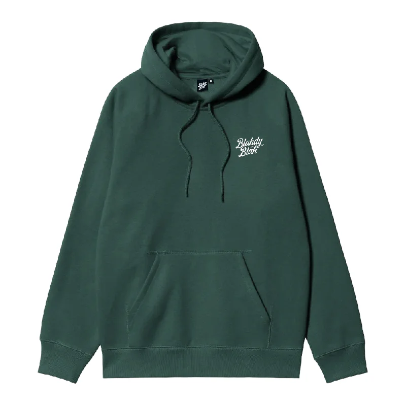 Blahdy Blah Logo Hoodie: GREEN