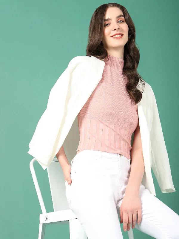 Weekend Bargains to Sizzle Women Peach Solid Top