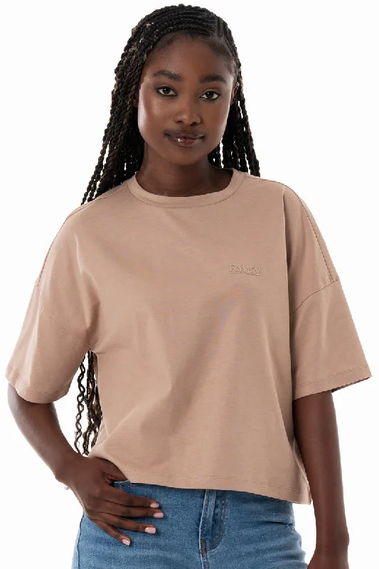 Weekend Specials to Celebrate Boxy T-Shirt _ 154361 _ Taupe