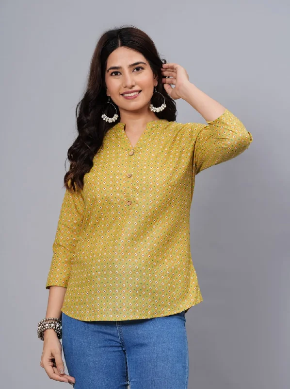 Weekend Specials You Can't Miss Women Elegant Printed Cotton Top