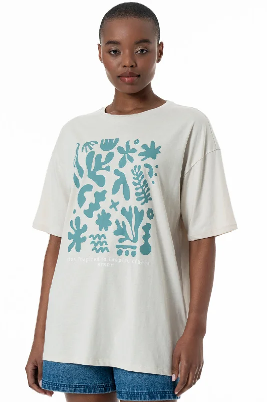 Shop the Weekend Away Oversized Statement T-Shirt _ 152266 _ Stone