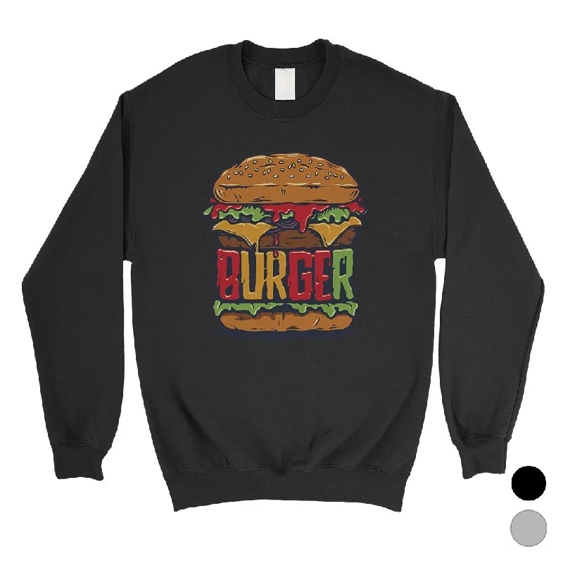 Juicy Burger Unisex Crewneck Sweatshirt Pullover For Burger Lovers