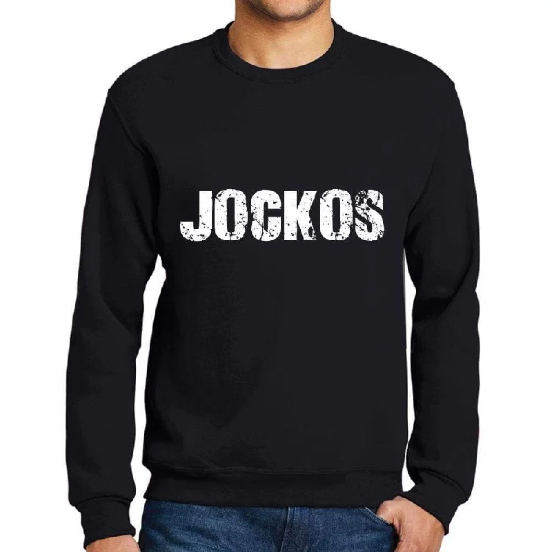 Men's Printed Graphic Sweatshirt Popular Words JOCKOS Deep Black