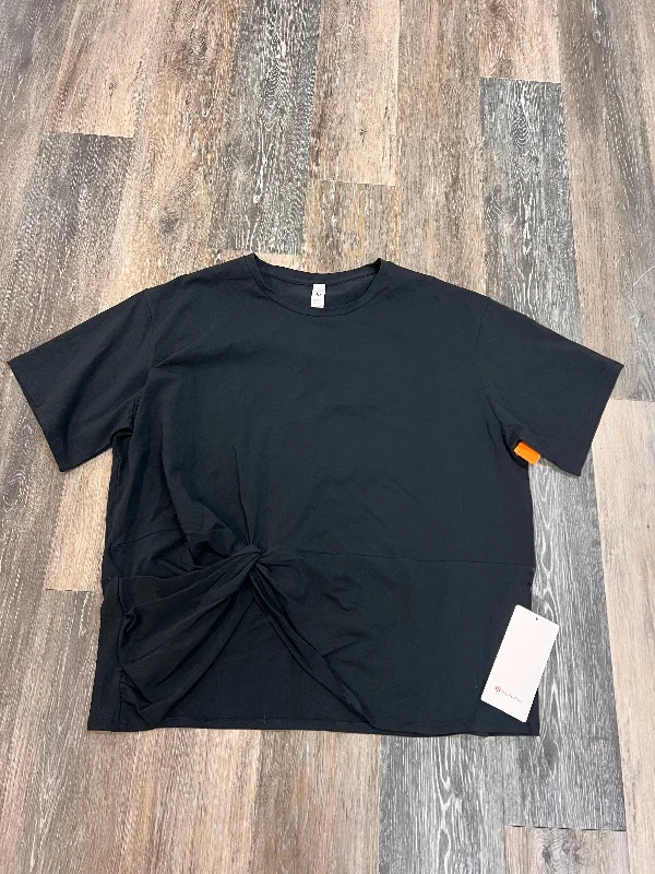 Special Offer Athletic Top Short Sleeve By Lululemon In Black, Size: Xl