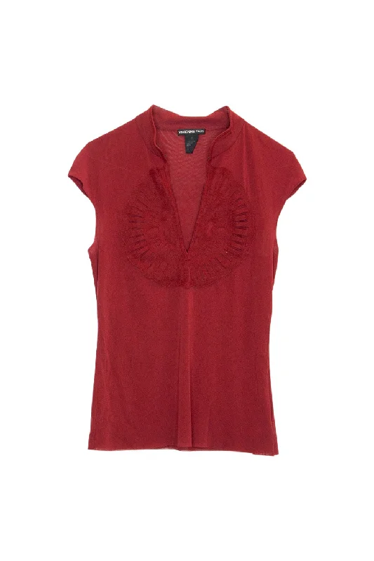 Weekend Steals Await [WW19378] Vivienne Tam | Short sleeve top